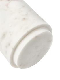 Contenitore in marmo Simba, Marmo, Bianco marmorizzato, Ø 10 x Alt. 12 cm