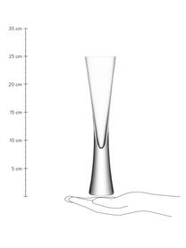 Poháre na šampanské Moya, 2 ks, Sklo, Priehľadná, Ø 6 x V 25 cm, 170 ml