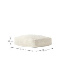 Baumwoll-Bodenkissen Indi, Bezug: 100 % Baumwolle, Cremeweiß, B 70 x H 20 cm