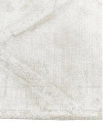 Handgetufteter Viskoseteppich Shiny in Silbergrau mit Rautenmuster, Flor: 100 % Viskose, Silbergrau, B 300 x L 400 cm (Größe XL)