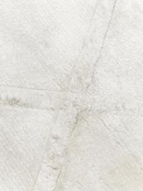 Handgetufteter Viskoseteppich Shiny in Silbergrau mit Rautenmuster, Flor: 100 % Viskose, Silbergrau, B 300 x L 400 cm (Größe XL)