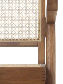 Loungefauteuil Sissi met Weens vlechtwerk, Frame: massief eikenhout, Zitvlak: rotan, Eikenhoutkleurig, 58 x 66 cm
