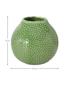 Vasen-Set Tessa aus Steingut, 3-tlg., Steingut, Grün, Weiß, Ø 13 x H 13 cm
