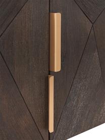 Credenza bassa Harry in legno di mango massiccio, Legno di mango, dorato, Larg. 175 x Alt. 45 cm