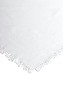 Katoenen tafelkleed Nalia met franjes, 100% katoen, Wit, Voor 6 - 8 personen (B 160 x L 250 cm)
