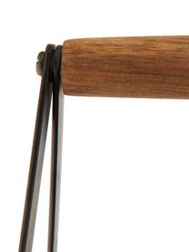 Etažérka z akáciového dřeva Serve, Akáciové dřevo, černá, Š 50 cm, V 54 cm