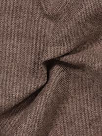 Divano angolare con piedini in metallo Fluente, Rivestimento: 100% poliestere 115.000 c, Struttura: legno di pino massiccio, , Piedini: metallo verniciato a polv, Tessuto marrone, Larg. 221 x Prof. 200 cm, chaise longue a sinistra
