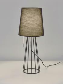 Große Tischlampe Mailand in Schwarz, Lampenfuß: Metall, vermessingt und l, Schwarz, Ø 23 x H 59 cm