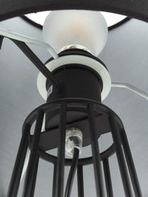 Grote tafellamp Mailand in zwart, Lampvoet: vermessingt en gelakt met, Zwart, Ø 23 x H 59 cm