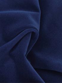 Funda de cojín de terciopelo Dana, 100% terciopelo de algodón, Azul marino, An 40 x L 40 cm