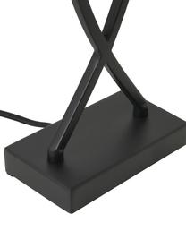 Grote klassieke tafellamp Vanessa in zwart, Lampvoet: gepoedercoat metaal, Lampenkap: textiel, Zwart, B 27 cm x H 52 cm