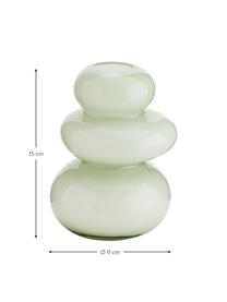 Wazon ze szkła Stone, Szkło, Zielony, Ø 11 x W 15 cm