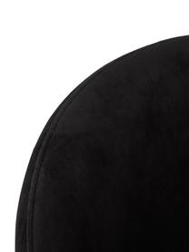 Sedia imbottita in velluto nero Rachel, Rivestimento: velluto (poliestere) Il r, Gambe: metallo verniciato a polv, Velluto nero, Larg. 53 x Prof. 57 cm
