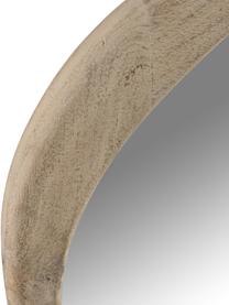 Lustro ścienne z drewna mangowego Irregular, Jasne drewno naturalne, S 51 x W 83 cm
