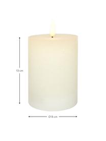 Batteriebetriebene LED-Stumpenkerzen Bala aus Wachs, 2 Stück, Wachs, Weiß, Ø 8 x H 13 cm