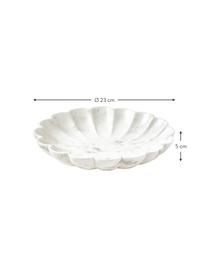 Dekoratívna nádoba z mramoru Noelia, Mramor, Biela, Ø 23 x V 4 cm