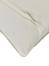 Haftowana poszewka na poduszkę z bawełny Bardia, Tapicerka: 100% bawełna z certyfikat, Beżowy, kremowobiały, S 45 x D 45 cm
