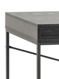 Psací stůl ze dřeva a kovu Seaford, Dřevo, antracitová, Š 110 cm, V 75 cm