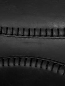 Kunstleren barkruk Franky in zwart, Bekleding: kunstleer (polyurethaan), Poten: gepoedercoat staal, Bekleding: zwart in used look. Poten: zwart, B 50 x H 106 cm