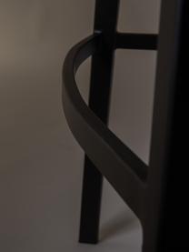 Kunstleren barkruk Franky in zwart, Bekleding: kunstleer (polyurethaan), Poten: gepoedercoat staal, Bekleding: zwart in used look. Poten: zwart, B 50 x H 106 cm
