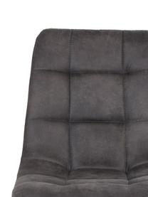 Sedia imbottita Middleton, Rivestimento: microfibra Con 25.000 cic, Piedini: metallo verniciato, Tessuto grigio, Larg. 44 x Prof. 55 cm