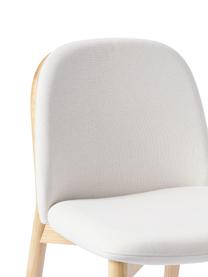 Čalouněná židle z jasanového dřeva Julie, Béžová, světlé jasanové dřevo, Š 47 cm, V 81 cm