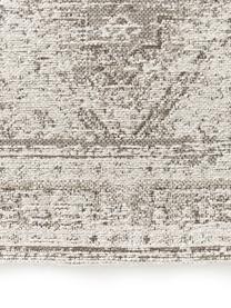 Tapis en chenille vintage Mahdi, 66 % polyester, 34 % laine (certifié RWS), Beige, larg. 80 x long. 250 cm