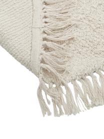 Okrągły ręcznie tuftowany dywan z bawełny z frędzlami Daya, 100% bawełna, Kremowy, Ø 200 cm  (Rozmiar L)