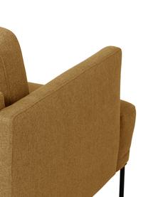Sofa Fluente (3-Sitzer) in Ockergelb mit Metall-Füßen, Bezug: 100% Polyester 115.000 Sc, Gestell: Massives Kiefernholz, FSC, Füße: Metall, pulverbeschichtet, Webstoff Ockergelb, B 196 x T 85 cm