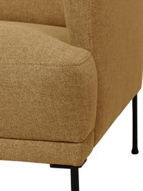 Sofa Fluente (3-Sitzer) mit Metall-Füßen, Bezug: 100% Polyester 115.000 Sc, Gestell: Massives Kiefernholz, FSC, Füße: Metall, pulverbeschichtet, Webstoff Ockergelb, B 196 x T 85 cm