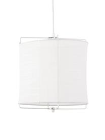 Lampa wisząca z lnu Clouds, Biały, Ø 30 x W 30 cm