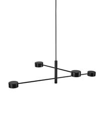 Große Dimmbare LED-Pendelleuchte Clyde, Lampenschirm: Metall, beschichtet, Baldachin: Metall, beschichtet, Schwarz, B 90 x H 22 cm