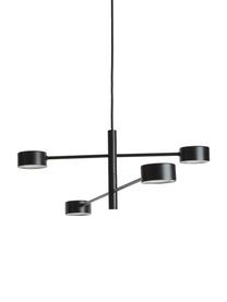 Große Dimmbare LED-Pendelleuchte Clyde, Lampenschirm: Metall, beschichtet, Baldachin: Metall, beschichtet, Schwarz, B 90 x H 22 cm