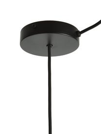 Grote dimbare LED hanglamp Clyde, Lampenkap: gecoat metaal, Baldakijn: gecoat metaal, Zwart, B 90 cm x H 22 cm