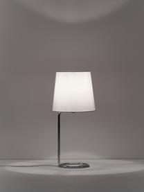 Lámpara de mesa Cade, Pantalla: tela, Cable: tela, Blanco, plateado, Ø 19 x Al 42 cm
