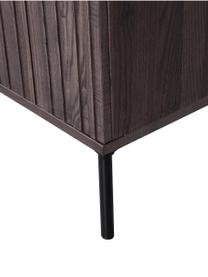 Sideboard Avourio mit geriffelter Front aus Eschenholz, 4-türig, Korpus: Eschenholz, FSC-zertifizi, Füße: Metall, beschichtet, Eschenholz, B 200 x H 85 cm