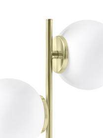 Lampada da tavolo in vetro opale Atlanta, Bianco, ottonato, Ø 15 x Alt. 45 cm