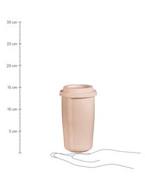 Thermobecher Therimo in Rosa, glänzend, Porzellan, Silikon, Rosa, Ø 9 x H 15 cm, 350 ml