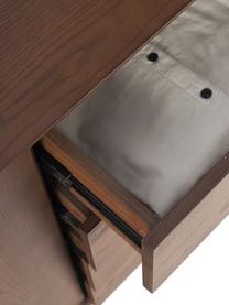 Sideboard Noel aus Eschenholzfurnier, Korpus: Mitteldichteholzfaserplat, Dunkles Holz, B 180 x H 79 cm