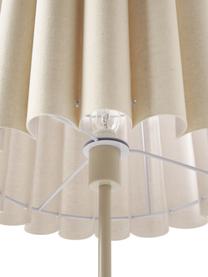Stolní lampa ze lnu Aguilar, Béžová, Ø 32 cm, V 46 cm