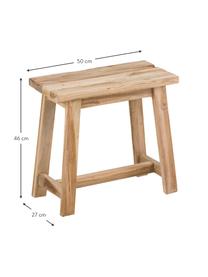 Stolička z teakového dřeva Lawas, Recyklované přírodní teakové dřevo, Teakové dřevo, Š 50 cm, V 46 cm