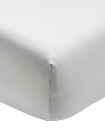 Sábana bajera de satén de algodón ecológico Premium, Gris claro, Cama 180 cm (180 x 200 cm)