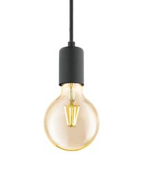 Kleine hanglamp Trey, Baldakijn: gepoedercoat metaal, Fitting: gepoedercoat metaal, Zwart, Ø 10 x H 8 cm