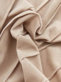 Housse de coussin en velours beige Leyla, Velours (100 % polyester), Beige, larg. 30 x long. 50 cm