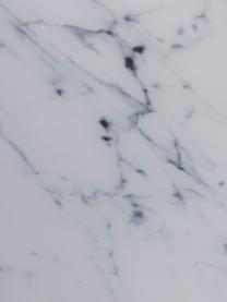 Couchtisch Aruba mit marmorierter Glasplatte, Tischplatte: Sicherheitsglas, Metall, , Gestell: Metall, pulverbeschichtet, Weiß, Goldfarben, 90 x 45 cm
