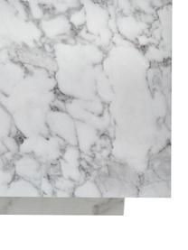 Mesa de centro en look mármol Lesley, Tablero de fibras de densidad media (MDF) recubierto en melanina, Aspecto mármol blanco brillante, An 120 x F 75 cm