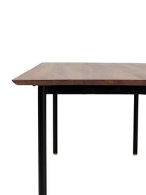 Stół Ravello, różne rozmiary, Blat: lite drewno sheesham laki, Nogi: stal malowana proszkowo, Brązowy, czarny, S 160 x G 80 cm