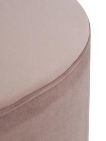 Pouf en velours Daisy, Velours rose, Ø 54 x haut. 38 cm