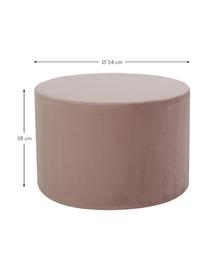 Pouf en velours Daisy, Velours rose, Ø 54 x haut. 38 cm
