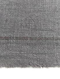 Baumwoll-Tischläufer Ripo mit Fransen, 100% Baumwolle, Dunkelgrau, meliert, Schwarz, B 40 x L 140 cm